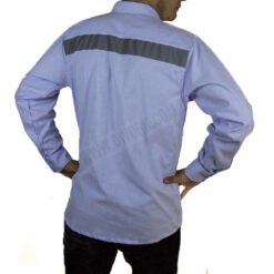 Alternative view of Camisa Oxford para Caballero manga larga Cinta Reflectiva Gris